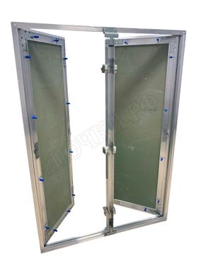 Люк под покраску Хаммер Гиппократ для установки в стену, 2 створки, съёмная перегородка Люк под покраску Хаммер Гиппократ для установки в стену, 2 створки, съёмная перегородка