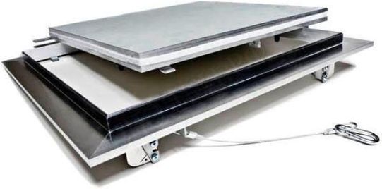 Люк под покраску Ультра для установки в стену, 2 створки, съёмная перегородка Люк под покраску Ультра для установки в стену, 2 створки, съёмная перегородка