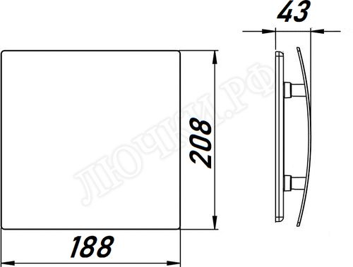 Вытяжной вентилятор Awenta System+, Silent, 125, KWS125M, PEH125, Хром, пластик Вытяжной вентилятор Awenta System+, Silent, 125, KWS125M, PEH125, Хром, пластик