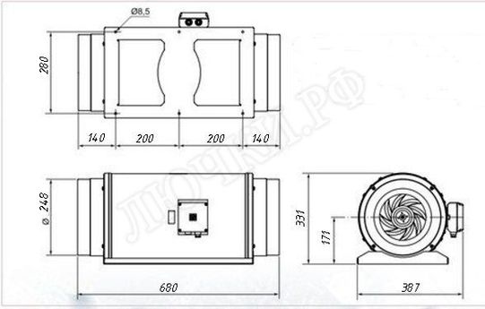 Вентилятор TD1300/250 SILENT Вентилятор TD1300/250 SILENT