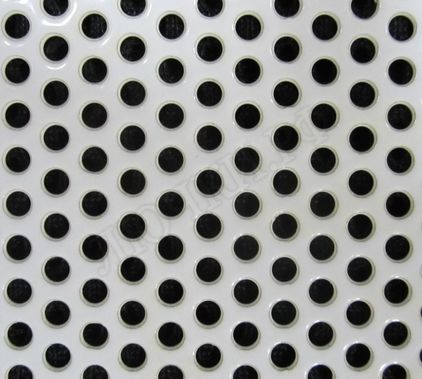 Решетка металлическая с перфорацией Кружок накладная 130*170, RAL 8016 глянцевый Решетка металлическая с перфорацией Кружок накладная 130*170, RAL 8016 глянцевый